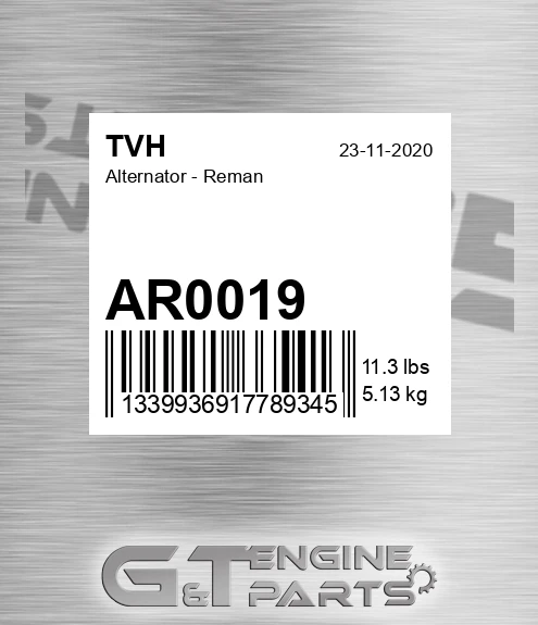 AR0019 Alternator - Reman