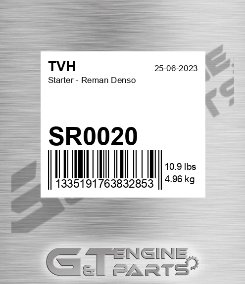 SR0020 Starter - Reman Denso