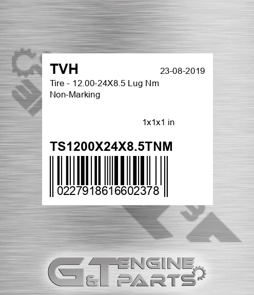 TS1200X24X8.5TNM Tire - 12.00-24X8.5 Lug Nm Non-Marking