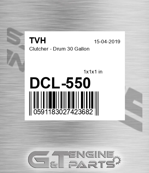 DCL-550 Clutcher - Drum 30 Gallon