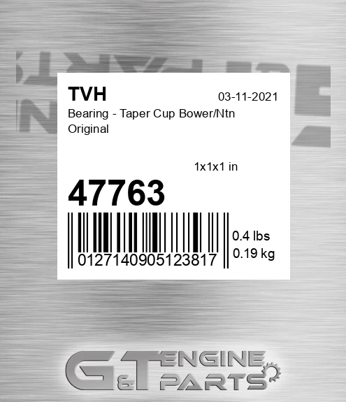 47763 Bearing - Taper Cup Bower/Ntn Original