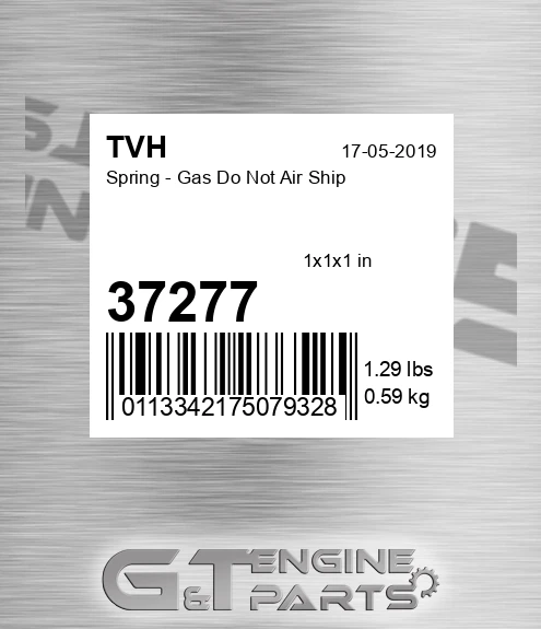 37277 Spring - Gas Do Not Air Ship