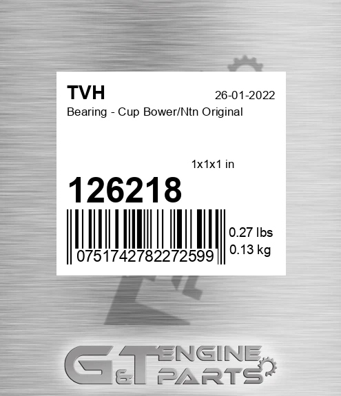 126218 Bearing - Cup Bower/Ntn Original