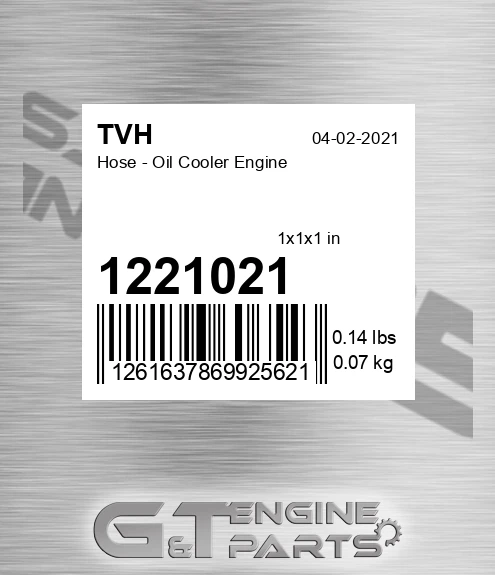 1221021 Hose - Oil Cooler Engine