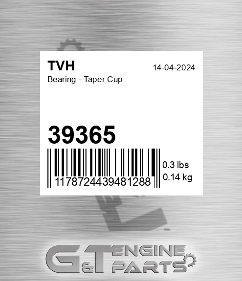 39365 Bearing - Taper Cup
