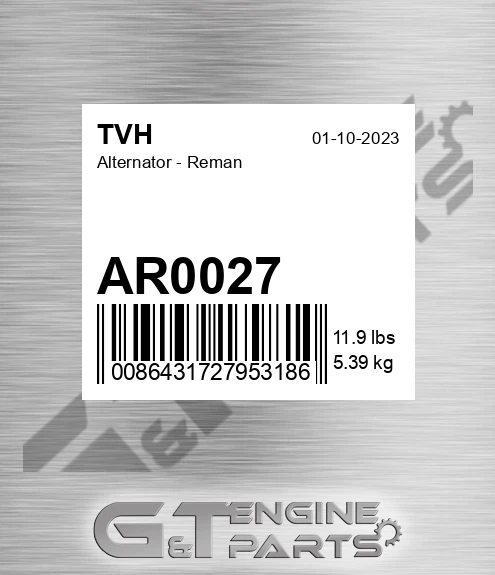 AR0027 Alternator - Reman