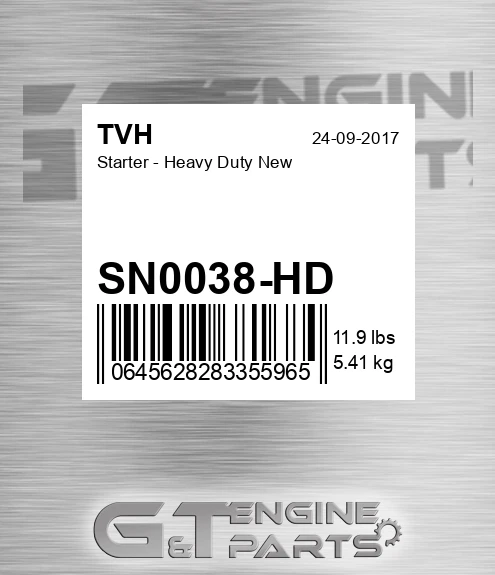 SN0038-HD Starter - Heavy Duty New