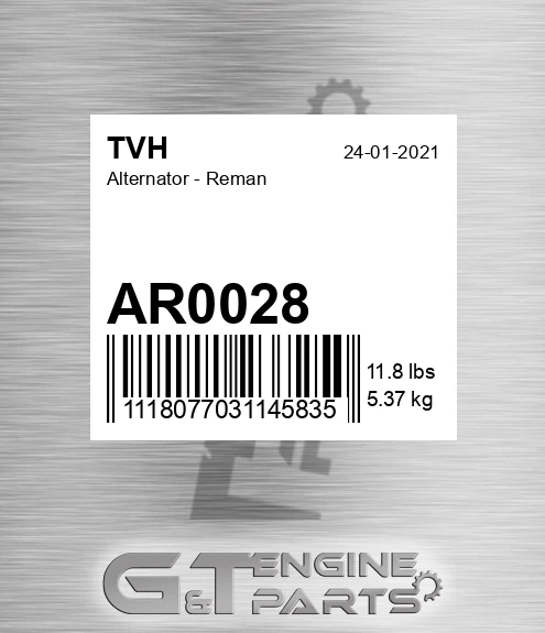 AR0028 Alternator - Reman