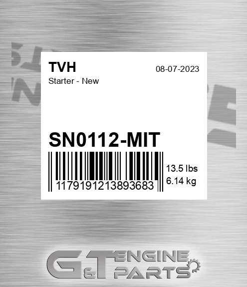 SN0112-MIT Starter - New