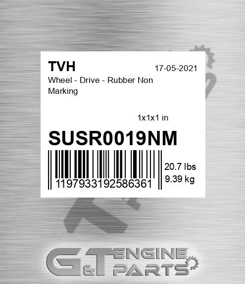 SUSR0019NM Wheel - Drive - Rubber Non Marking