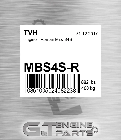 MBS4S-R Engine - Reman Mits S4S