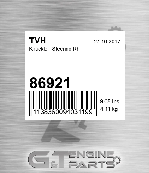 86921 Knuckle - Steering Rh