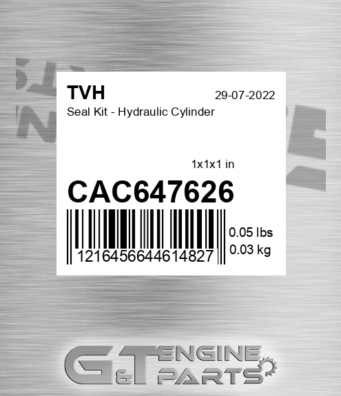 CAC647626 Seal Kit - Hydraulic Cylinder