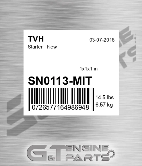SN0113-MIT Starter - New