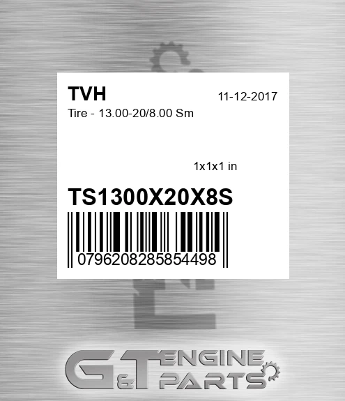 TS1300X20X8S Tire - 13.00-20/8.00 Sm