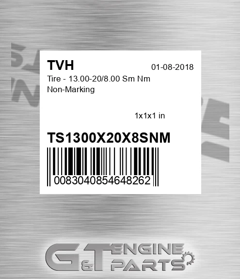 TS1300X20X8SNM Tire - 13.00-20/8.00 Sm Nm Non-Marking