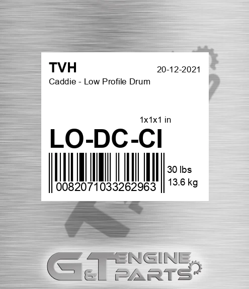 LO-DC-CI Caddie - Low Profile Drum