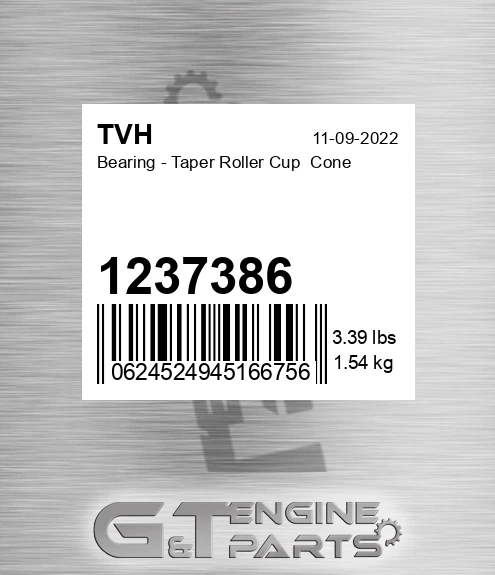 1237386 Bearing - Taper Roller Cup Cone