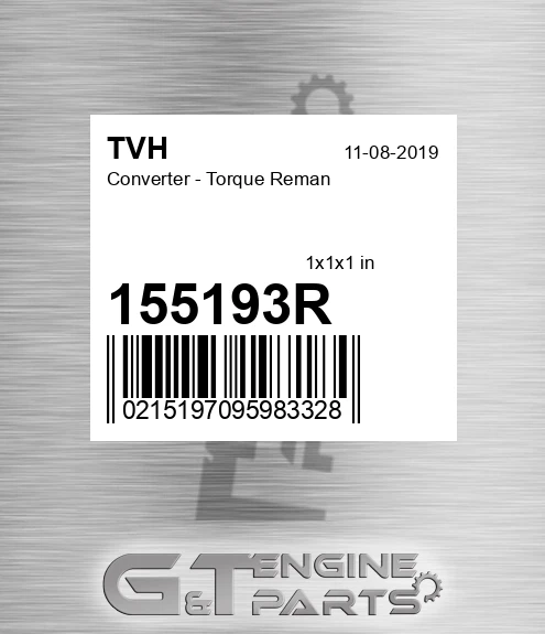 155193R Converter - Torque Reman