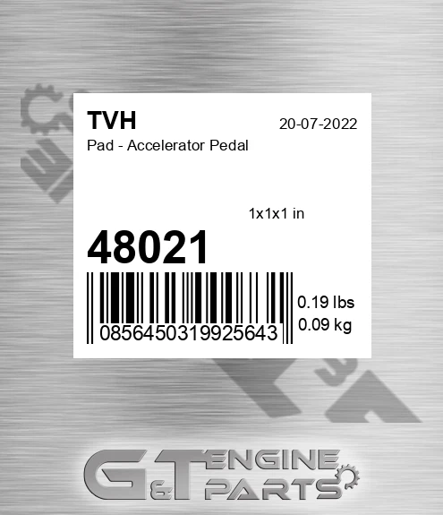 48021 Pad - Accelerator Pedal