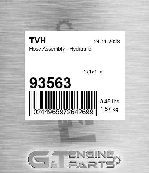 93563 Hose Assembly - Hydraulic