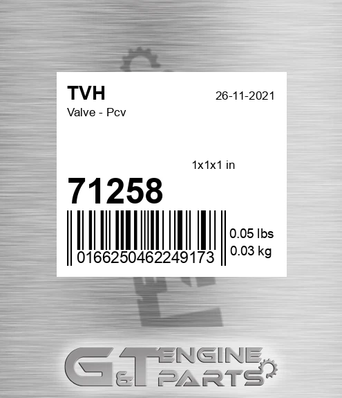 71258 Valve - Pcv