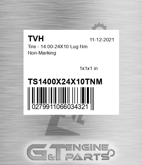 TS1400X24X10TNM Tire - 14.00-24X10 Lug Nm Non-Marking