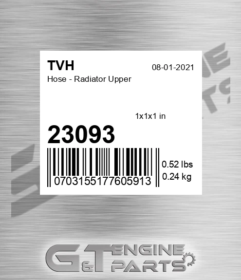 23093 Hose - Radiator Upper