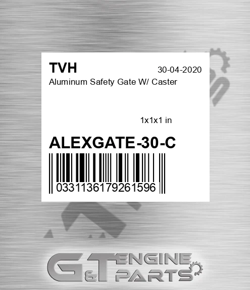 ALEXGATE-30-C Aluminum Safety Gate W/ Caster