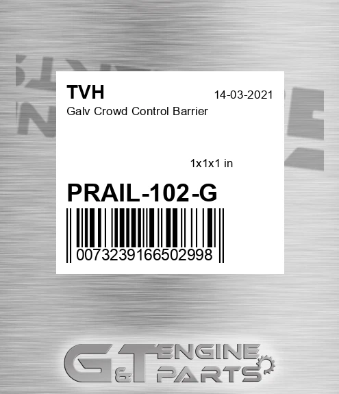 PRAIL-102-G Galv Crowd Control Barrier
