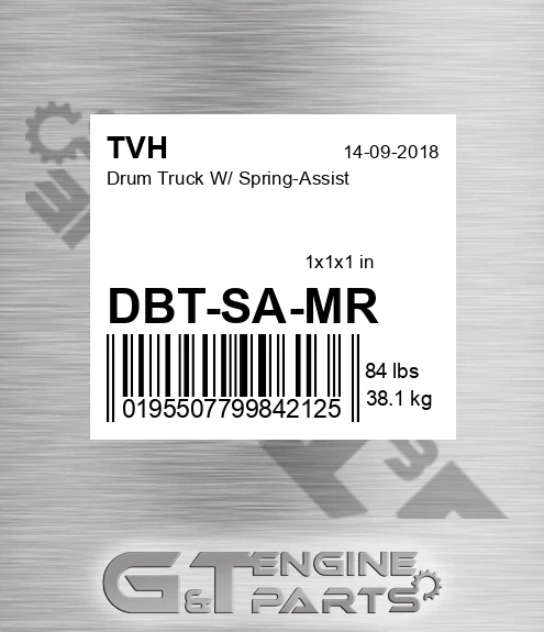 DBT-SA-MR Drum Truck W/ Spring-Assist