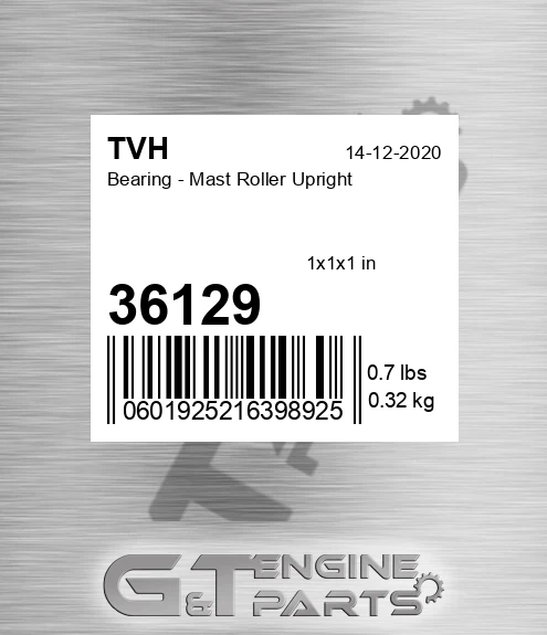 36129 Bearing - Mast Roller Upright