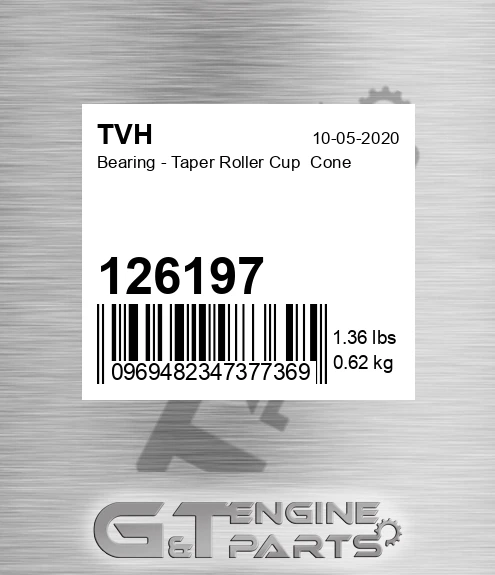 126197 Bearing - Taper Roller Cup Cone