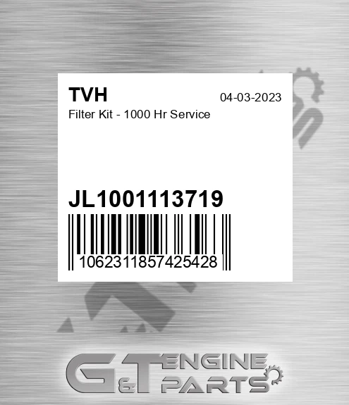 JL1001113719 Filter Kit - 1000 Hr Service