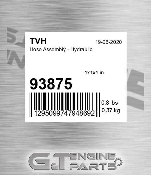93875 Hose Assembly - Hydraulic