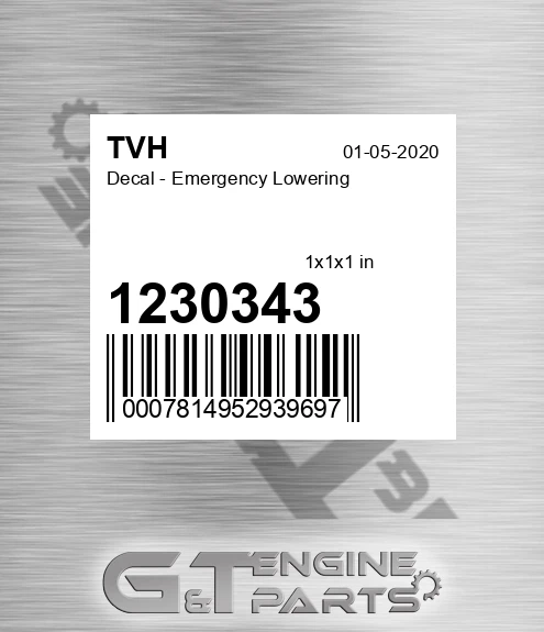 1230343 Decal - Emergency Lowering