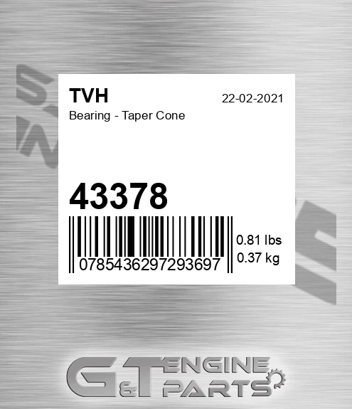 43378 Bearing - Taper Cone