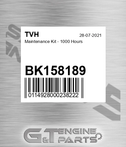 BK158189 Maintenance Kit - 1000 Hours