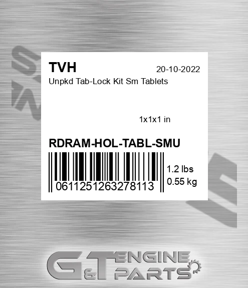 RDRAM-HOL-TABL-SMU Unpkd Tab-Lock Kit Sm Tablets