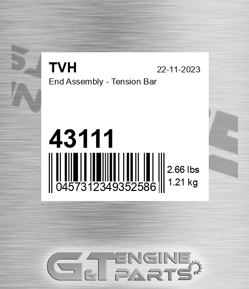 43111 End Assembly - Tension Bar