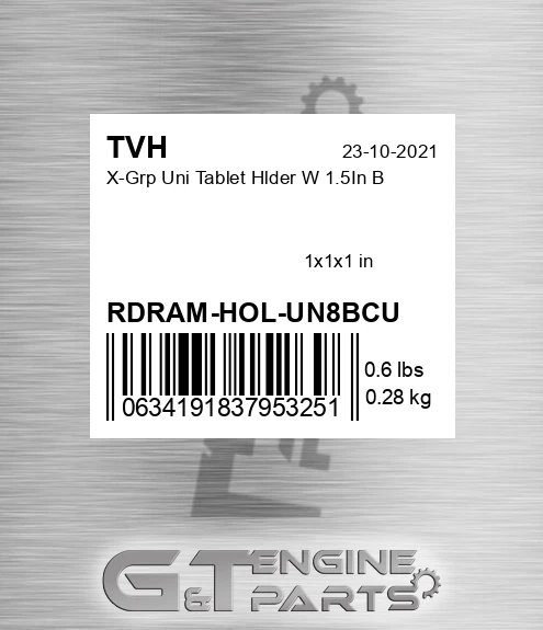 RDRAM-HOL-UN8BCU X-Grp Uni Tablet Hlder W 1.5In B