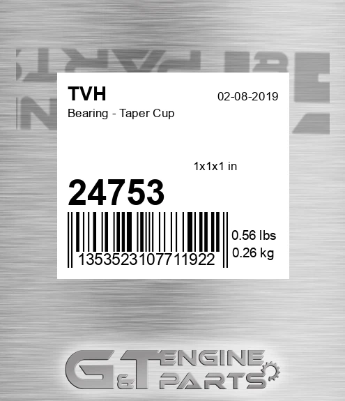 24753 Bearing - Taper Cup
