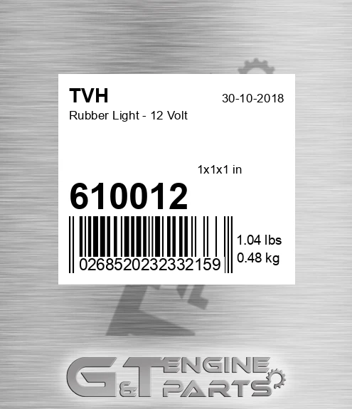 610012 Rubber Light - 12 Volt