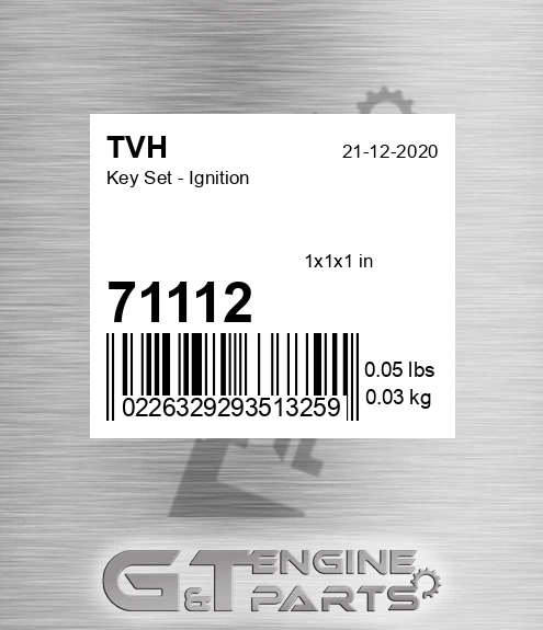 71112 Key Set - Ignition