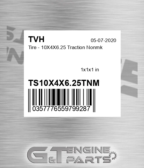TS10X4X6.25TNM Tire - 10X4X6.25 Traction Nonmk