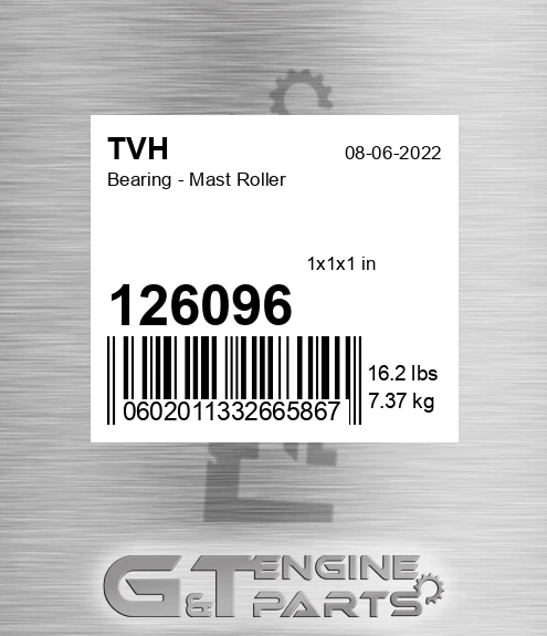 126096 Bearing - Mast Roller