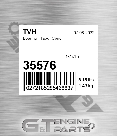 35576 Bearing - Taper Cone