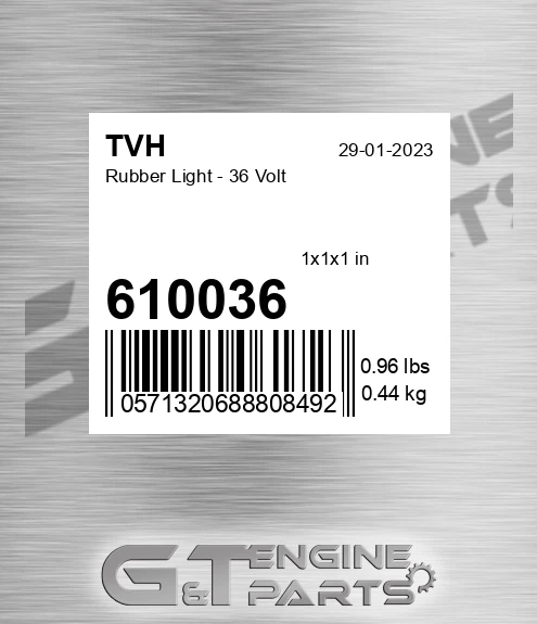610036 Rubber Light - 36 Volt