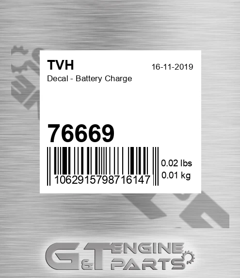 76669 Decal - Battery Charge