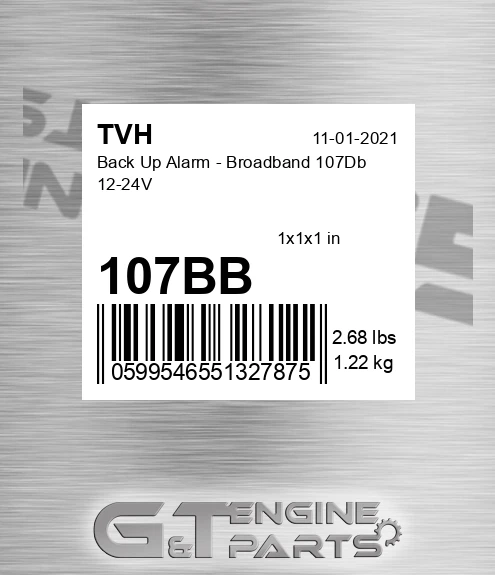 107BB Back Up Alarm - Broadband 107Db 12-24V